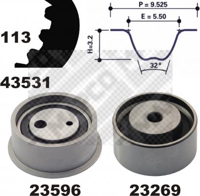 Mapco 23531 - Kit cinghie dentate autozon.pro