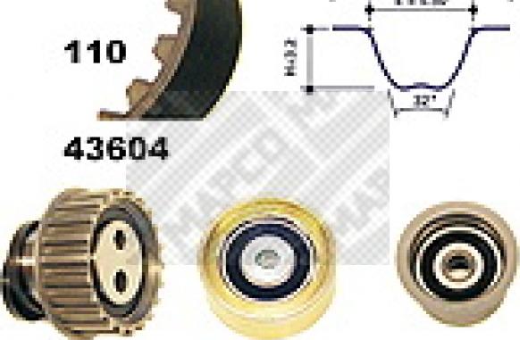 Mapco 23605 - Kit cinghie dentate autozon.pro