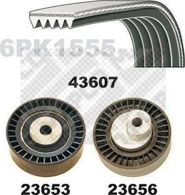 Mapco 23607 - Kit Cinghie Poly-V autozon.pro