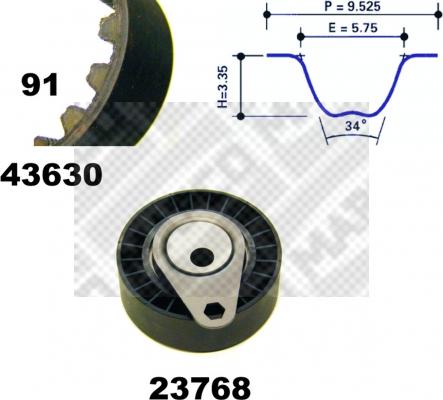 Mapco 23630 - Kit cinghie dentate autozon.pro