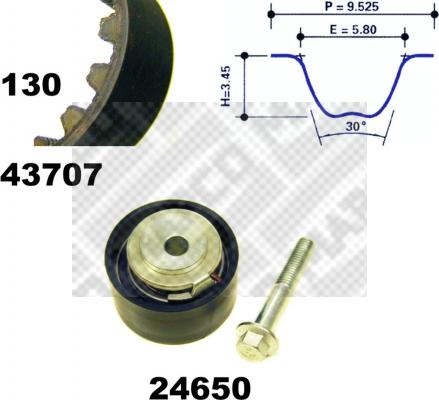 Mapco 23631 - Kit cinghie dentate autozon.pro