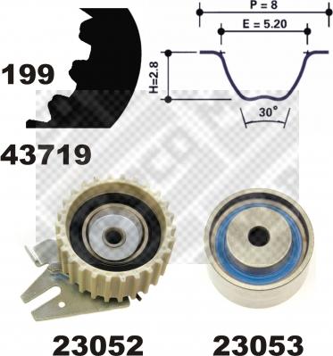 Mapco 23008 - Kit cinghie dentate autozon.pro