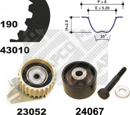 Mapco 23010 - Kit cinghie dentate autozon.pro