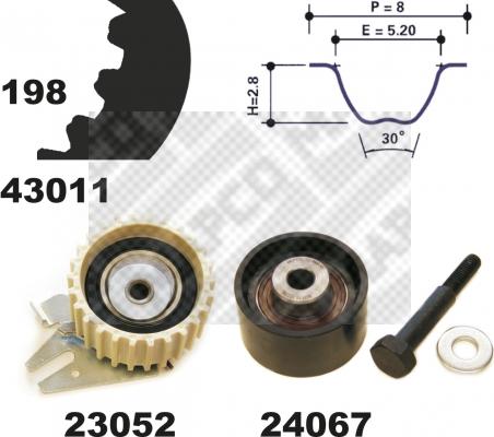 Mapco 23011 - Kit cinghie dentate autozon.pro