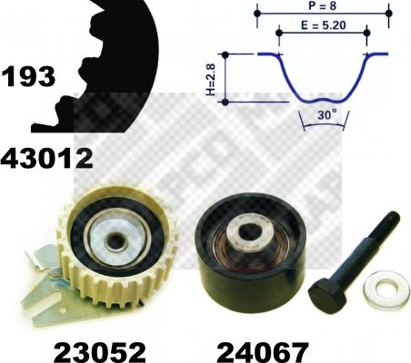 Mapco 23012 - Kit cinghie dentate autozon.pro