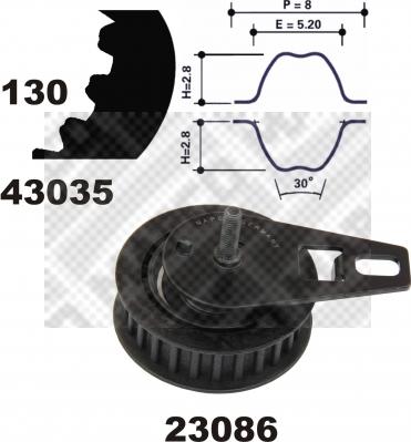 Mapco 23035 - Kit cinghie dentate autozon.pro