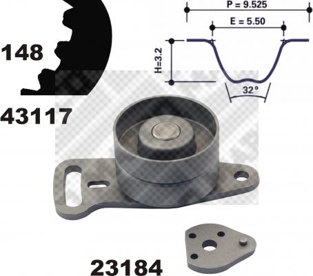 Mapco 23119 - Kit cinghie dentate autozon.pro