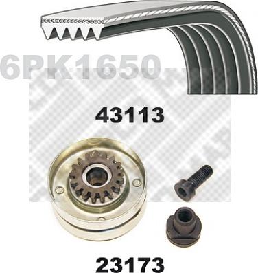 Mapco 23113 - Kit Cinghie Poly-V autozon.pro