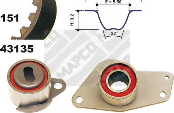 Mapco 23135 - Kit cinghie dentate autozon.pro