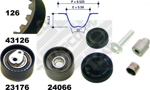 Mapco 23136 - Kit cinghie dentate autozon.pro