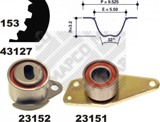 Mapco 23127 - Kit cinghie dentate autozon.pro