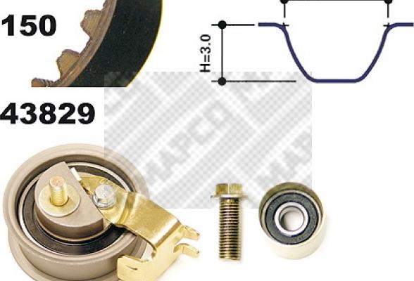 Mapco 23831 - Kit cinghie dentate autozon.pro