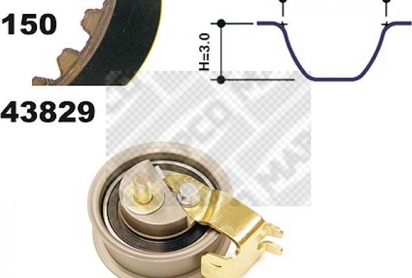 Mapco 23829 - Kit cinghie dentate autozon.pro