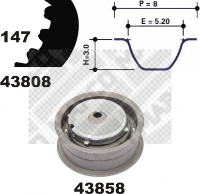 Mapco 23826 - Kit cinghie dentate autozon.pro