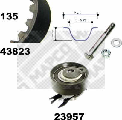 Mapco 23823 - Kit cinghie dentate autozon.pro