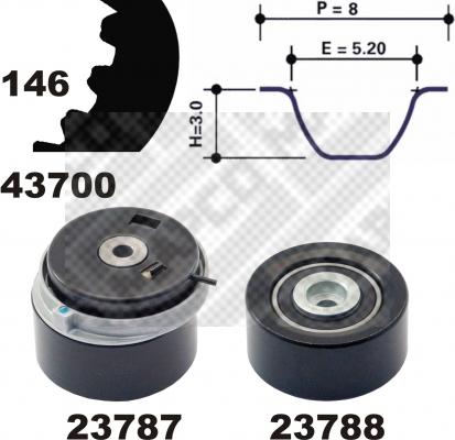 Mapco 23700 - Kit cinghie dentate autozon.pro