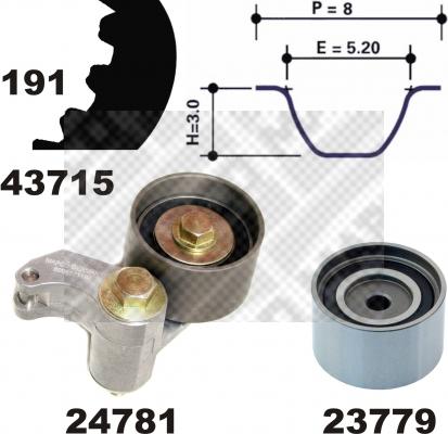 Mapco 23715 - Kit cinghie dentate autozon.pro