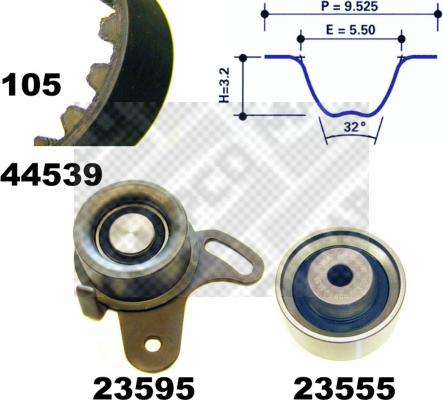 Mapco 73539 - Kit cinghie dentate autozon.pro