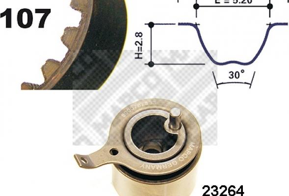 Mapco 73537 - Kit cinghie dentate autozon.pro