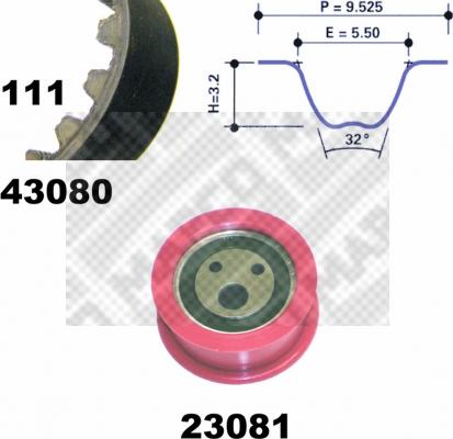 Mapco 73081 - Kit cinghie dentate autozon.pro