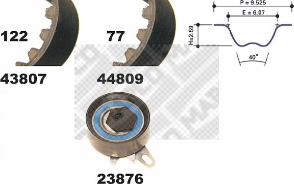 Mapco 73809 - Kit cinghie dentate autozon.pro