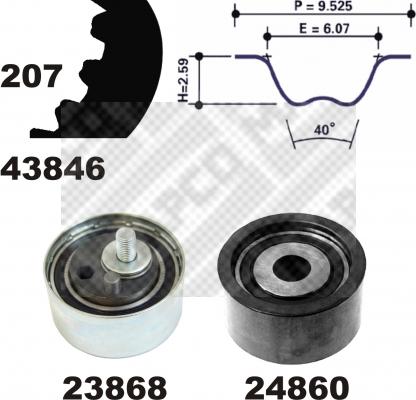 Mapco 73816 - Kit cinghie dentate autozon.pro