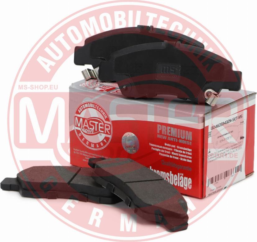 MASTER-SPORT GERMANY 13046059432N-SET-MS - Kit pastiglie freno, Freno a disco autozon.pro