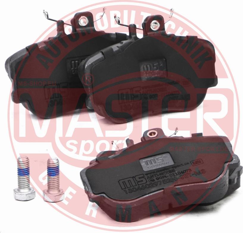 MASTER-SPORT GERMANY 13046029752N-SET-MS - Kit pastiglie freno, Freno a disco autozon.pro