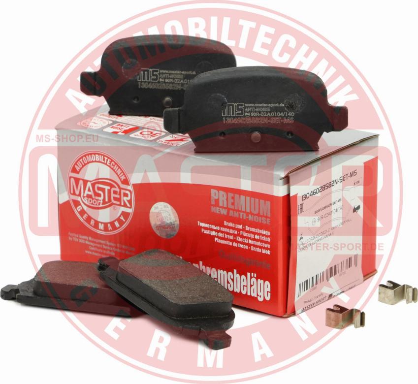 MASTER-SPORT GERMANY 13046028582N-SET-MS - Kit pastiglie freno, Freno a disco autozon.pro