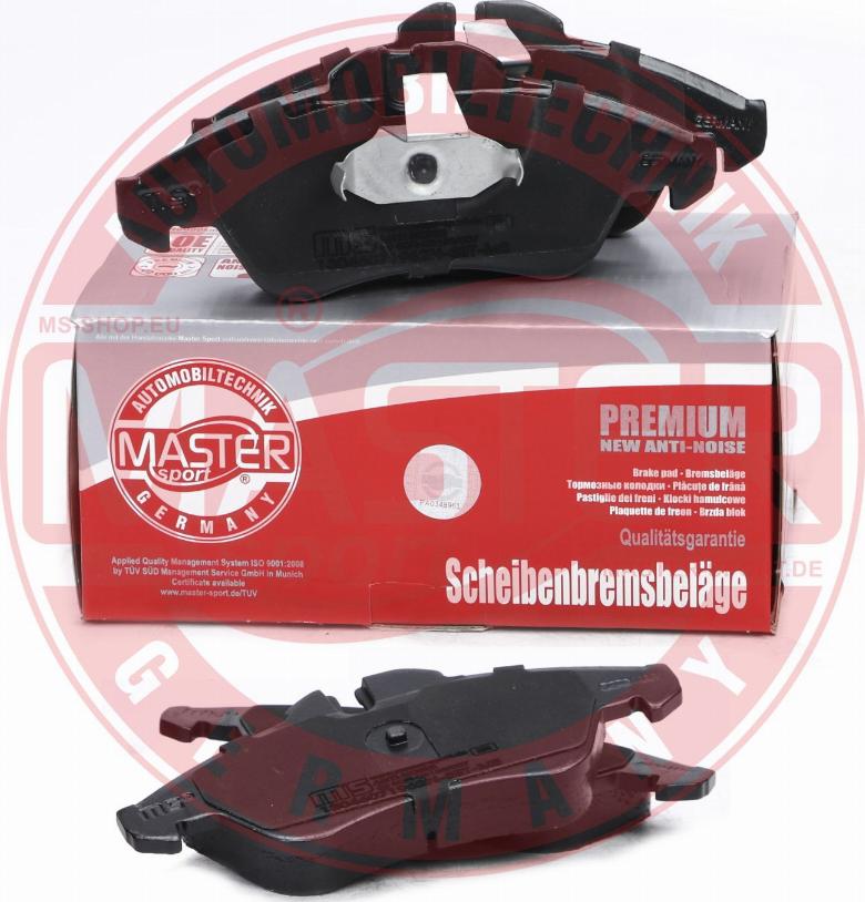 MASTER-SPORT GERMANY 13046071962N-SET-MS - Kit pastiglie freno, Freno a disco autozon.pro