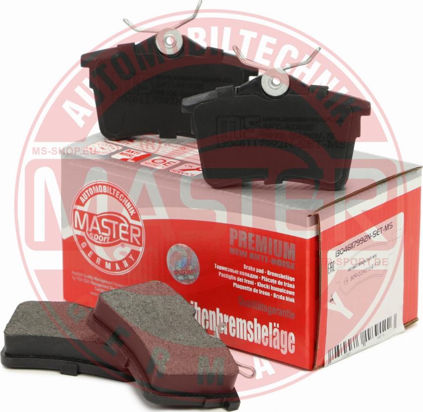 MASTER-SPORT GERMANY 13046117992N-SET-MS - Kit pastiglie freno, Freno a disco autozon.pro