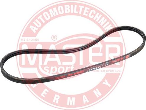 MASTER-SPORT GERMANY 3PK750-PCS-MS - Cinghia Poly-V autozon.pro