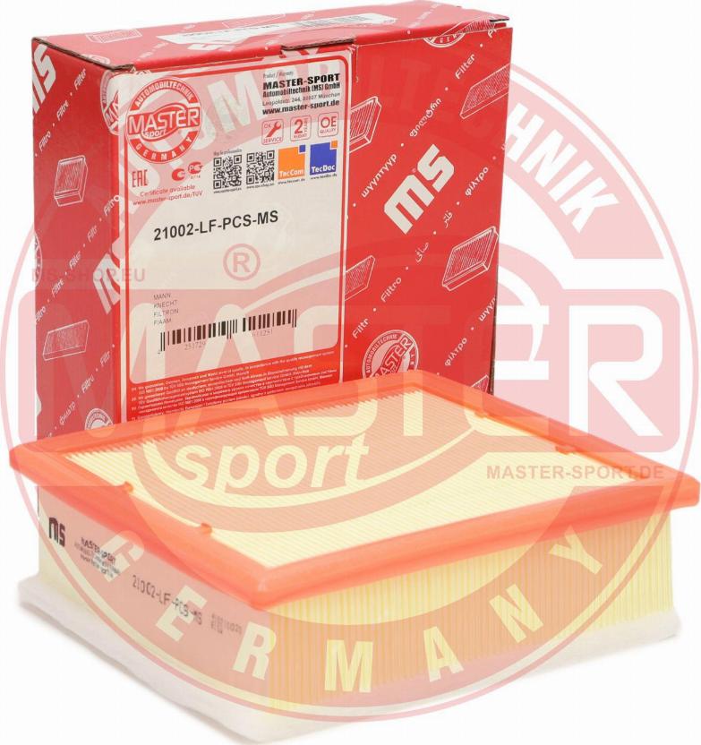 MASTER-SPORT GERMANY 21002-LF-PCS-MS - Filtro aria autozon.pro