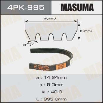 MASUMA 4PK-995 - Cinghia Poly-V autozon.pro