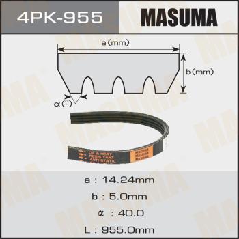 MASUMA 4PK-955 - Cinghia Poly-V autozon.pro