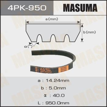 MASUMA 4PK-950 - Cinghia Poly-V autozon.pro