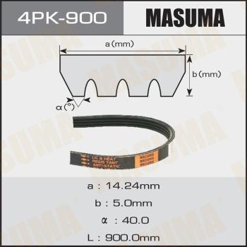 MASUMA 4PK900 - Cinghia Poly-V autozon.pro