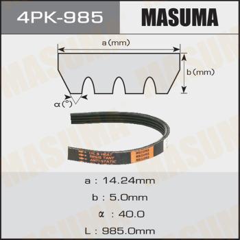 MASUMA 4PK985 - Cinghia Poly-V autozon.pro