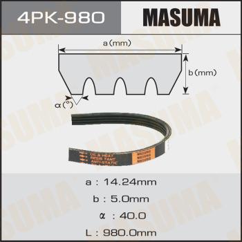 MASUMA 4PK980 - Cinghia Poly-V autozon.pro