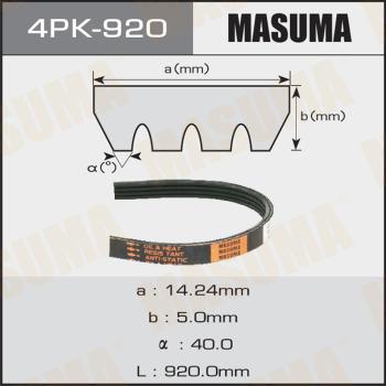 MASUMA 4PK-920 - Cinghia Poly-V autozon.pro