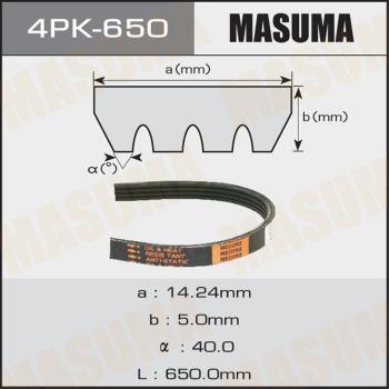 MASUMA 4PK650 - Cinghia Poly-V autozon.pro