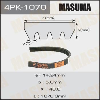 MASUMA 4PK-1070 - Cinghia Poly-V autozon.pro