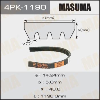 MASUMA 4PK1190 - Cinghia Poly-V autozon.pro