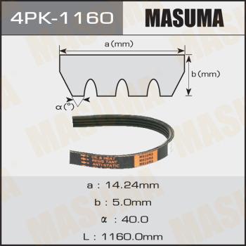 MASUMA 4PK-1160 - Cinghia Poly-V autozon.pro