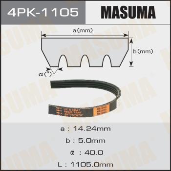 MASUMA 4PK-1105 - Cinghia Poly-V autozon.pro