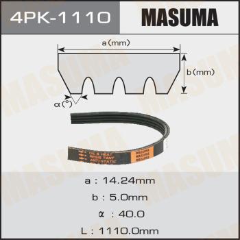 MASUMA 4PK-1110 - Cinghia Poly-V autozon.pro