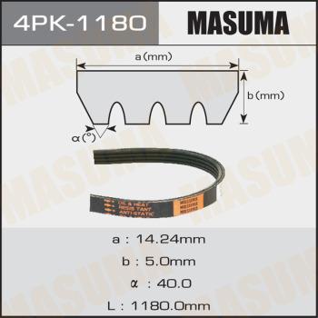 MASUMA 4PK-1180 - Cinghia Poly-V autozon.pro