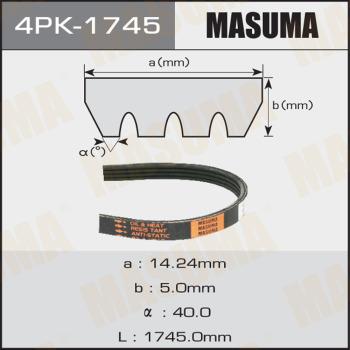 MASUMA 4PK-1745 - Cinghia Poly-V autozon.pro