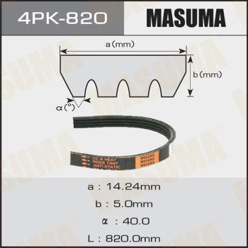 MASUMA 4PK820 - Cinghia Poly-V autozon.pro