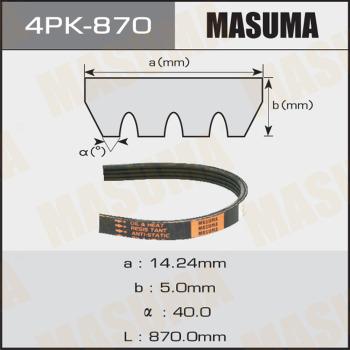 MASUMA 4PK870 - Cinghia Poly-V autozon.pro